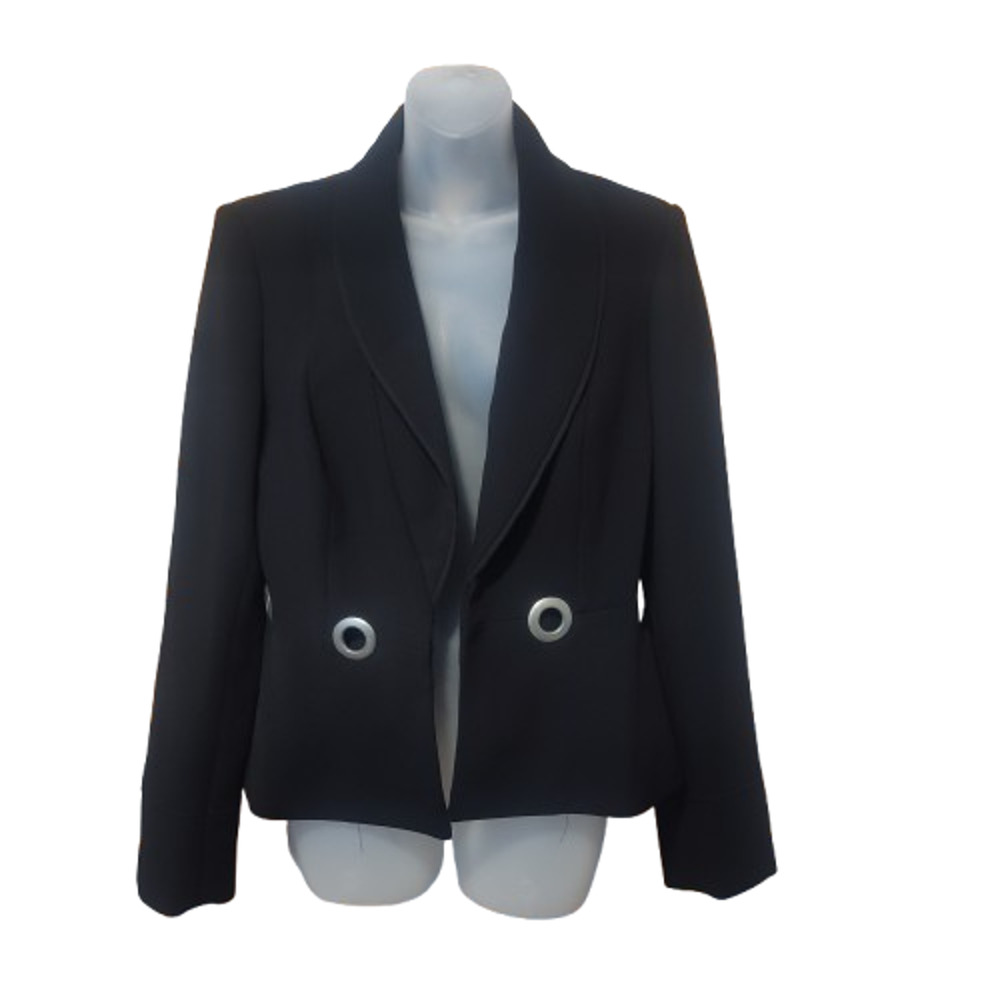 ZOEY Women’s Black Formal Open Front Style Blazer Jacket Size 10 BG38